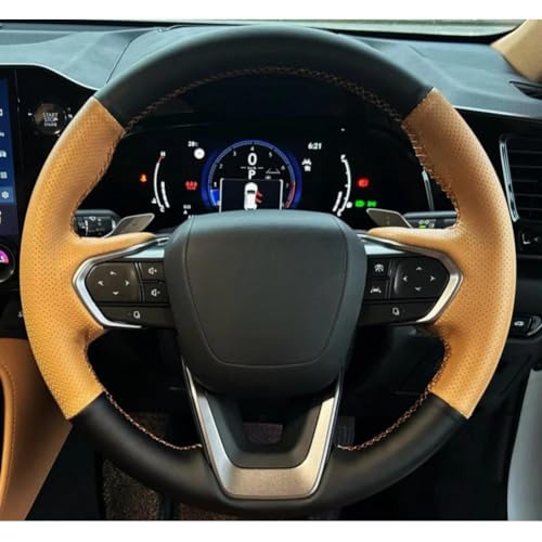 FRIGENN Hand-Stitched Leather Car Steering Wheel Cover, for Lexus NX 250 NX260 NX350 NX350h NX450h+ 2022-2024