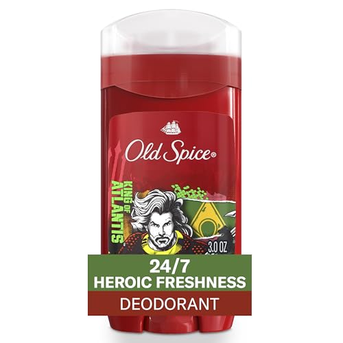 Image of Old Spice Aluminum Free Deodorant for Men, 24 /7 Freshness, Long Lasting Protection, Smell Like a Hero, Aquaman, Fresh Ocean and Seastorm Scent, 3 Ounce (Pack of 12)