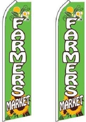Farmer's Market Flag Pack of 2 (Mount and Poles are Not Included)