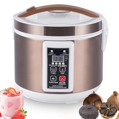 Black Garlic Maker - Fermentador multifuncional para yogur, vino de arroz dulce y natto - Capacidad de 6 litros