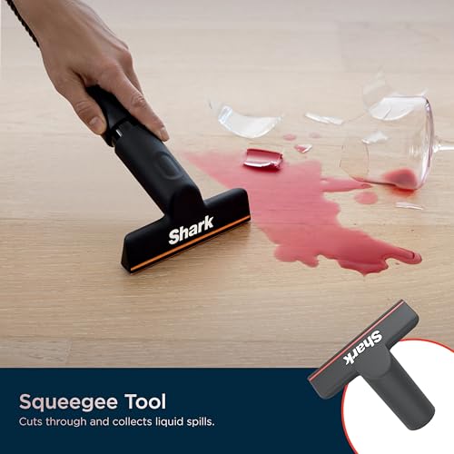 Shark MessMaster Portable Wet Dry Vacuum, 1 Gallon Capacity, True Grip Accessory Suite, Corded, Perfect for Pets & Cars, Ultra-Powerful Suction for Tough Wet & Dry Messes, Burgundy, UV105