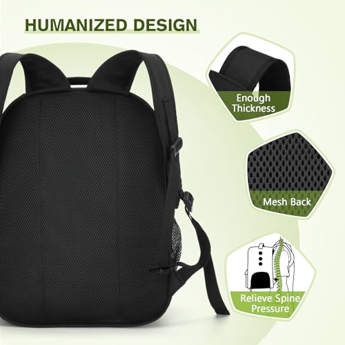 pecute Haustier Rucksack 6kg, Tragbare und Faltbare Katzentasche, Atmungsaktive und Leichte Hundetasche, Wasserdichtes Oxford-Tuch, für Reisen, Wandern,Schwarz