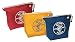 Klein Tools 5539CPAK Canvas Zipper Pouch, 10-Inch Tool Bag Storage Organizer, Assorted Colors 3-Pack