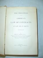 The Principles of the American Law of Contracts at Law and in Equity (Lawson on Contracts) B003VINNPC Book Cover