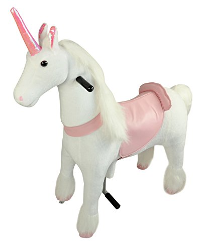 unicorn riding horse toy