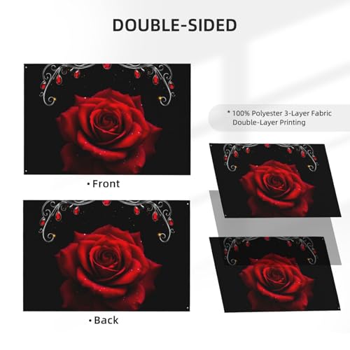 Fini les couleurs ternes avec ce drapeau d'extérieur double face en polyester résistant aux UV