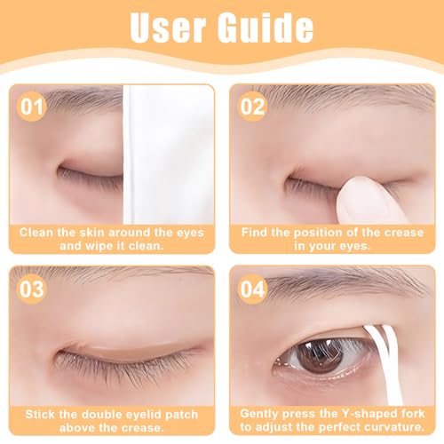 600 Stück Schlupflider Tapes, Schlupflider Stripes Unsichtbar, Augenlid Stripes Unsichtbar Eyelid Tape, Schlupflider Stripes Hautfarbe, Augenlid Lifting ohne OP