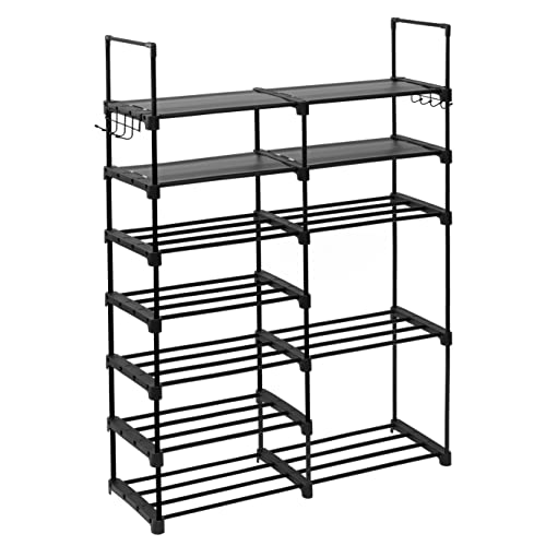 eSituro Schuhregal mit 7 Ebenen, Schuhschrank für Flur Eingangsbereich,...
