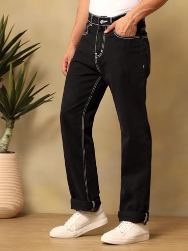 Image of KOTTY Mens Solid|Mid Rise| Coin Pocket|Button|Ankle Length|5 Pocket Jeans