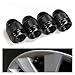 4pcs Black Aluminum Nipple Caps Bullet Car Truck Air Port Cover Tire Rim Valve Wheel Stem Cap Exterior Parts Car Accessories