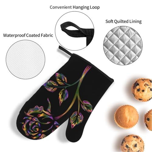 Artículos para cocinar, hornear y asar a la parrilla con diseño floral negro y dorado 6