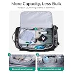 BAGSMART Rolling Duffle Bag with Wheels, Tactical Carry on Luggage, Travel Bag Gym Duffel for Men Women, Duffel with PVC Wet Pocket, Olive green - Image 3