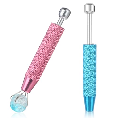 JJUNW 2 alicates de piercing con 4 garras, pinzas de punta, herramienta de recogida de joyas, bola para recoger piedras preciosas, bola