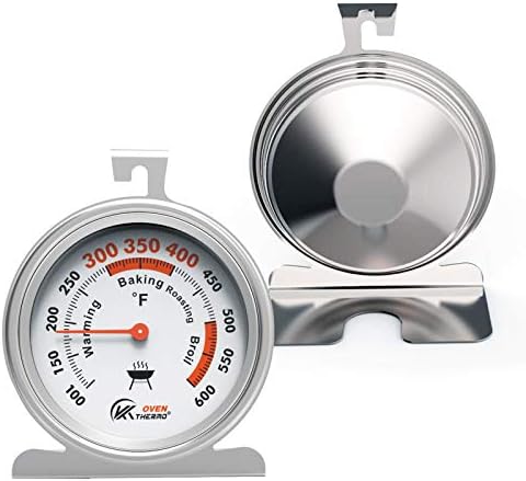 3" Extra Large Oven Thermometer Easy to Read NSF Accurately with Large Hook and Panel Base for Hang or Stand Easily,Safe Leave in Oven for Long time Kitchen Cooking
