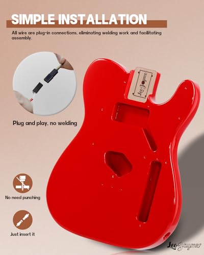 leo jaymz diy tl style electric guitar kitsspray-painted mahogany bodymaple neck including all components tl carnival red