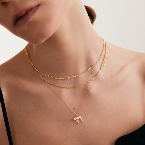 Gelin Chai Life Necklace in 14K Solid Gold | Dainty Gold Pendant Necklace for Women | Gift for Birthday | 18"4