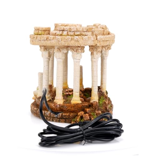 CLASSIC Ancient Column Amphitheatre Aquarium Ornament with LED - Greek Ruins Fish Tank Decoration - 148 x 128 x 137mm - Image 4