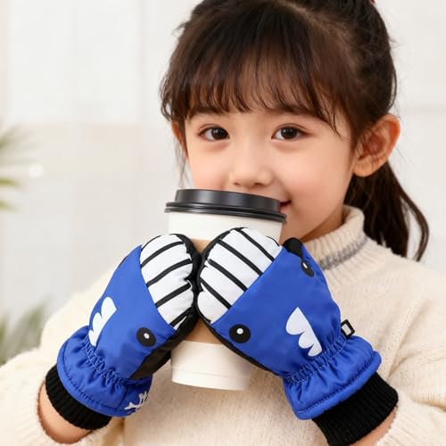 Mawjom Kids Winter Warm Ski Gloves - Outdoor Mittens for Girls Boys 4-8 Years - Image 5