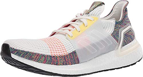 adidas Men's UltraBOOST 19 Athletic Shoe, Cloud White/Scarlet/Bright Yellow, 9 Medium US