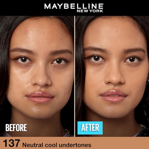 Image of Maybelline New York Fit Me Matte + Poreless Liquid Foundation, 137 (Pack of 2)