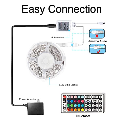 Image of DAYBETTER Led Lights for Bedroom, 32.8ft Led Strip Lights RGB Color Changing Strip Light with Remote Control, Led Light for Room Decor, Home Decor