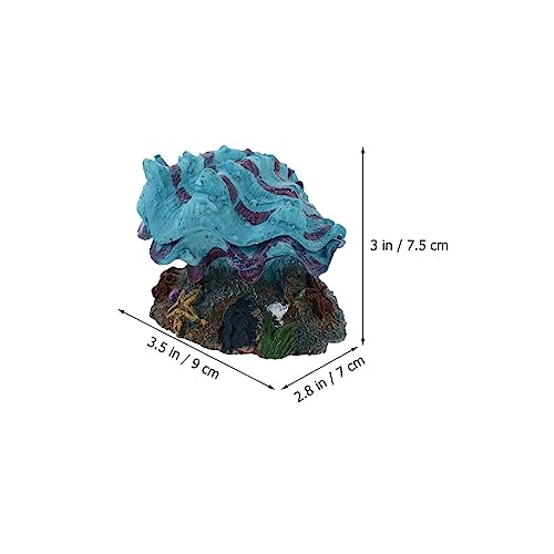 ULTECHNOVO Aquarium Air Stone Shell Ornament with Oxygenated Bubble Effect 3.54X2.76X2.95In Fish Tank Decor for Underwater Landscape and Aquatic Environment - Image 2
