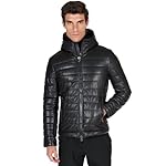 DArienzo-Lederjacke-Herren-Daunenejacke-Schwarze-mit-Kapuze-Echtleder-Made-in-Italy-Teo