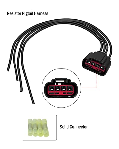 Image of 27151-ZT00A HVAC Blower Motor Resistor Kit with WPT688 3U2Z14S411ZEA Connector Wire Harness Fit for Nissan Infiniti QX56 Armada Quest Replaces 271515Z000 27151ZM70A 27151ZQ00A 27151ZT10A 7414182Z00