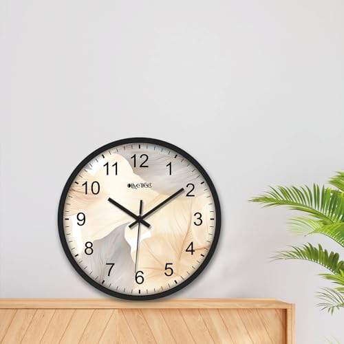 Image of Olive Tree Wall Clock 12 inch Decorative Plastic Wall Clock TIK-Tok Movement Classic Clock Battery Operated Round Easy to Read for Room /Home /Kitchen /Bedroom /Office /School - 9082