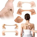 肩パッド シリコン 肩用サポーター 両肩 シリコーンアンチスリップ 肩パッド コスプレ 男性 女装 肩幅広げる 狭い肩 なで肩 肩対策 ズレ落ち防止 再利用可能 フォーマルスーツ ジャケット 冠婚葬祭 面接 入学式 卒業式 接待 男女兼用 (L,肌の色) [並行輸入品]