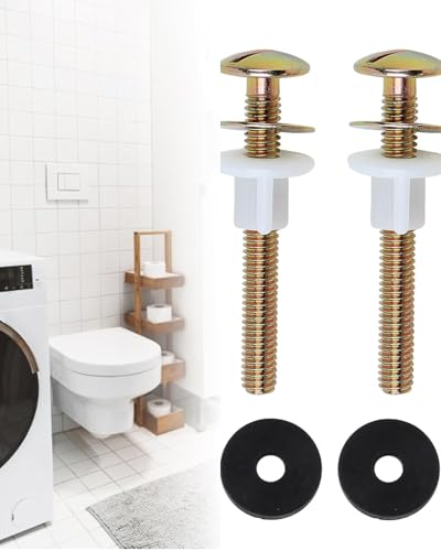 TPZORJX 2 Stück Toilettensitz Schrauben- Universal Toilettensitz Schrauben, Toilettensitz Schrauben Ersatz für Toilettensitz Toilettensitz Muttern Und Schrauben Ersatz