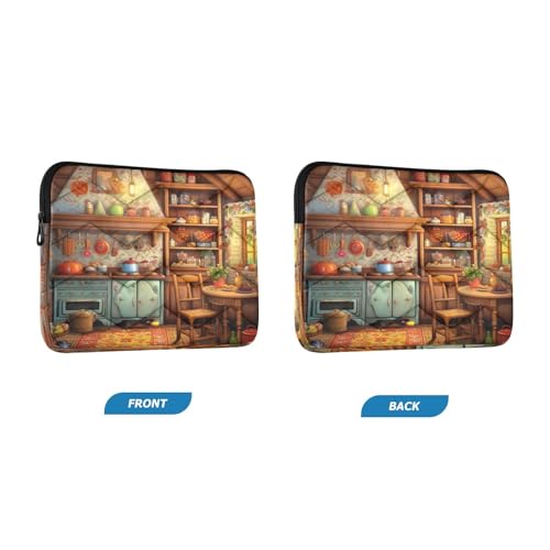 Funda para portátil 13-14 pulg. con diseño Cartoon House miniatura 2