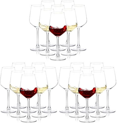 Image of SHYRC Wine Glasses Set of 8, 12oz Clear Red /White, Long Stem Wine Glasses for Party, Wedding and Home (Pack of 3)