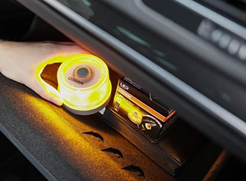 OSRAM LEDguardian ROAD FLARE señal V16 emergency light for cars, breakdown light, car emergency beacon, round safety warning light for vehicles and motorcycles