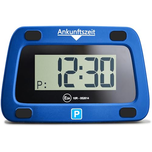 Parkwächter Parking Attendant Disc Digital Electronic Meter Automatic According To Road Traffic Regulations For Car (Blue, 111 * 72 * 25mm)