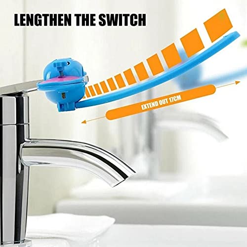 Image of Faucet Handle Extender, Faucet Extender Sink Handle Extender Faucet Extension Attachment for Toddlers Kids Babies Blue