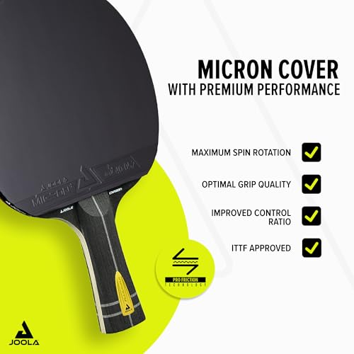 Image of JOOLA Infinity Carbon Professional Ping Pong Paddles - Ergonomic Comfort Grip - ITTF Approved Rubbers - Professional Ping Pong Paddle for Advanced Control & Speed - Table Tennis Racket