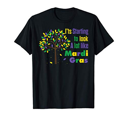 It's Starting to Look A Lot Like Mardi Gras Beads In Tree T-Shirt