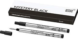 Montblanc Rollerball LeGrand Refills (B) Mystery Black 113840  Refill Cartridge Exclusively for The Meisterstück LeGrand Rollerball Pen  2 x Black Pen Refills