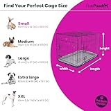 Pretty Pooch Dog Crate Puppy Cat Pet Training Cage Small Carrier Metal Folding with Tray Double Door and Bed (Small - 24 Inch) - Image 7