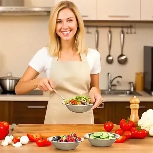 Bols en acier inoxydable empilables pour ranger et préparer vos repas - 7