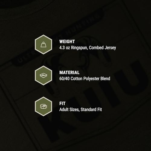 KUIU Logo Sign T-Shirt for Men – Lightweight Cotton Polyester Hunting Tee – Soft, Durable Standard Fit Crew Neck4