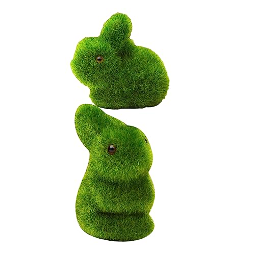 BESPORTBLE 2pièces Lot de Figurines De Lapins Décoratifs pour Pâques Modèles Animaux pour Jardin Et Intérieur Accessoire Photo