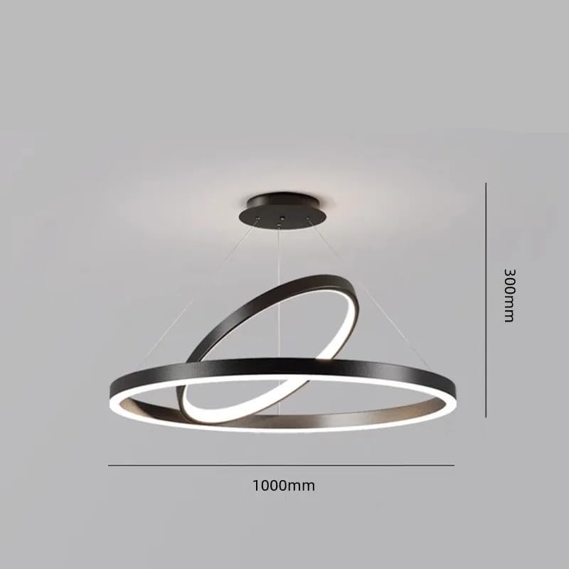 Lustre moderne en anneau blanc D60cm pour créer une ambiance chaleureuse - 4