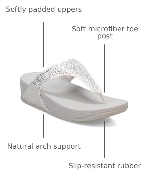 Image of FitFlop womens Lulu Crystal-mix Toe-post Sandals