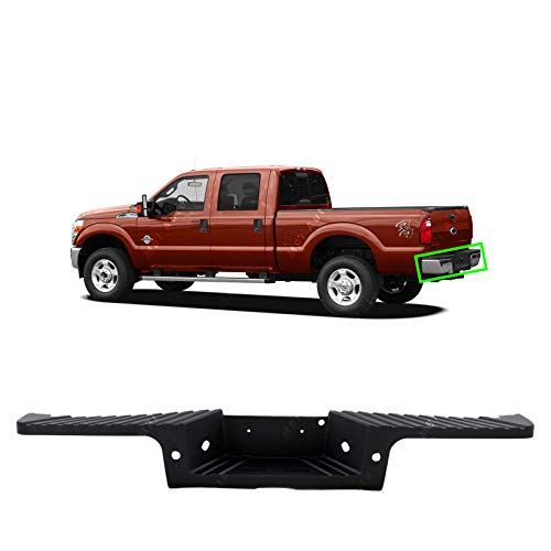 BUMPERS THAT DELIVER - Textured, Black Rear Bumper Step Pad for 2008-2012 Ford F-250 F-350 Super Duty w/Park Assist 08-12, FO1191132
