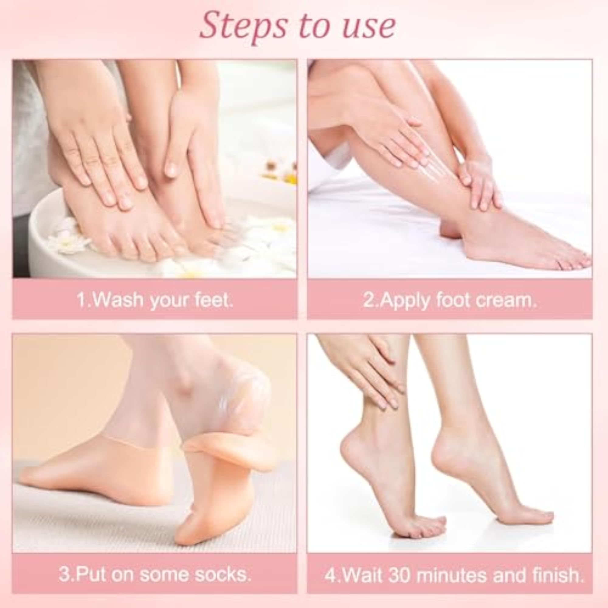 Silicone Full Foot Socks for Cracked Skin Relief