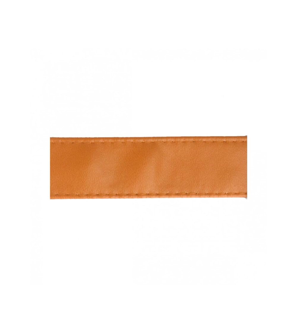 Sangle simili cuir camel 10mm PST Disquette ruban aspect cuir premium 15m
