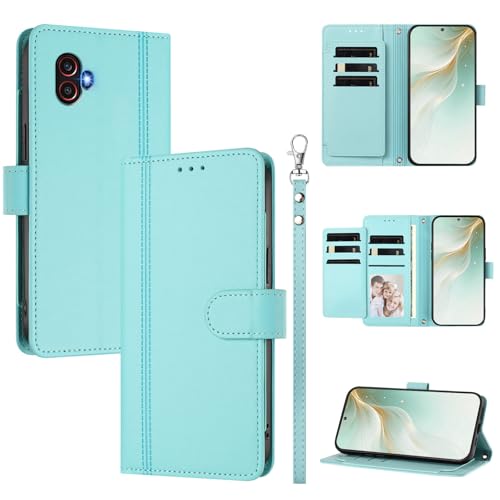 �X�}�z�P�[�X �Ή��@�� for Samsung Galaxy XCover 6 Pro �X�}�z�P�[�X�y�E�H���b�g�f�U�C�� �f���A���J�[�h�X���b�g �L���b�V�� �t���b�v���X�^���h �����h�~�zMint