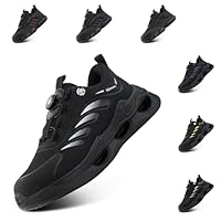 Loiston Scarpe Antinfortunistiche Unmo Donna Scarpe da Lavoro con Punta in Acciaio Scarpe Antinfortunistica Sicurezza Cantiere Protettive Nero 38 EU